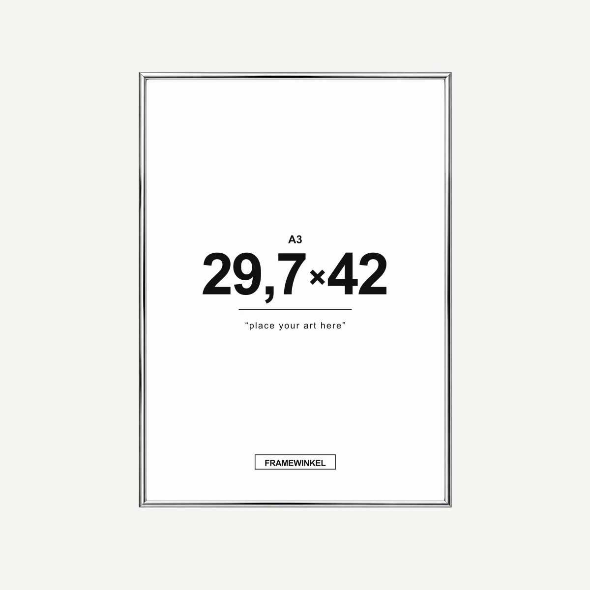 Zilveren fotolijst · 29,7 × 42 cm (A3)