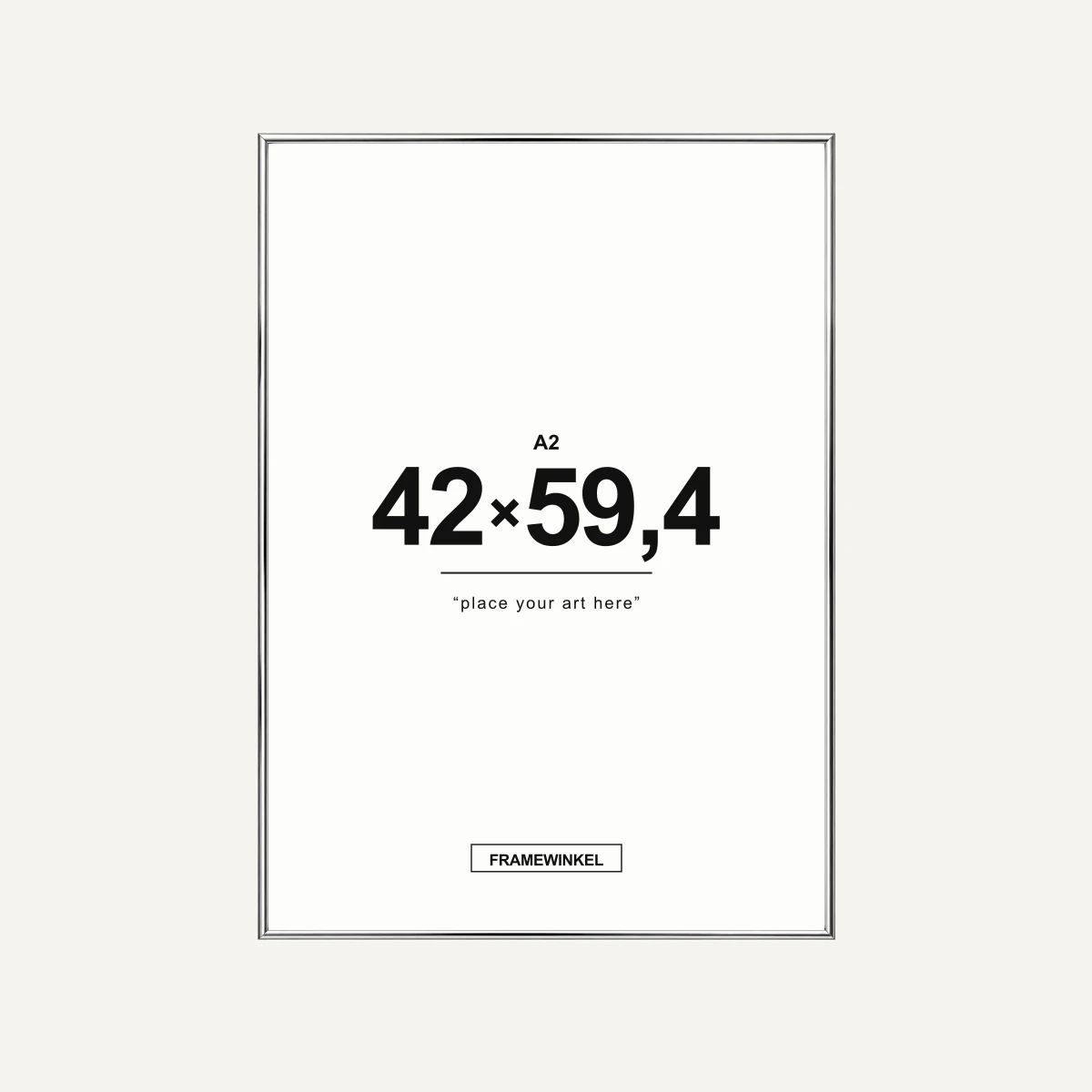 Zilveren fotolijst · 42 × 59,4 cm (A2)