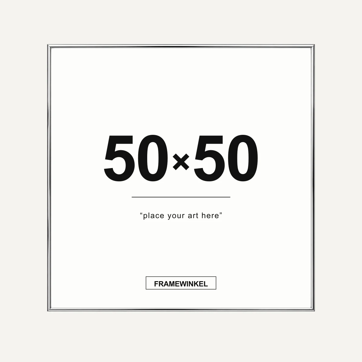 Zilveren fotolijst · 50 × 50 cm