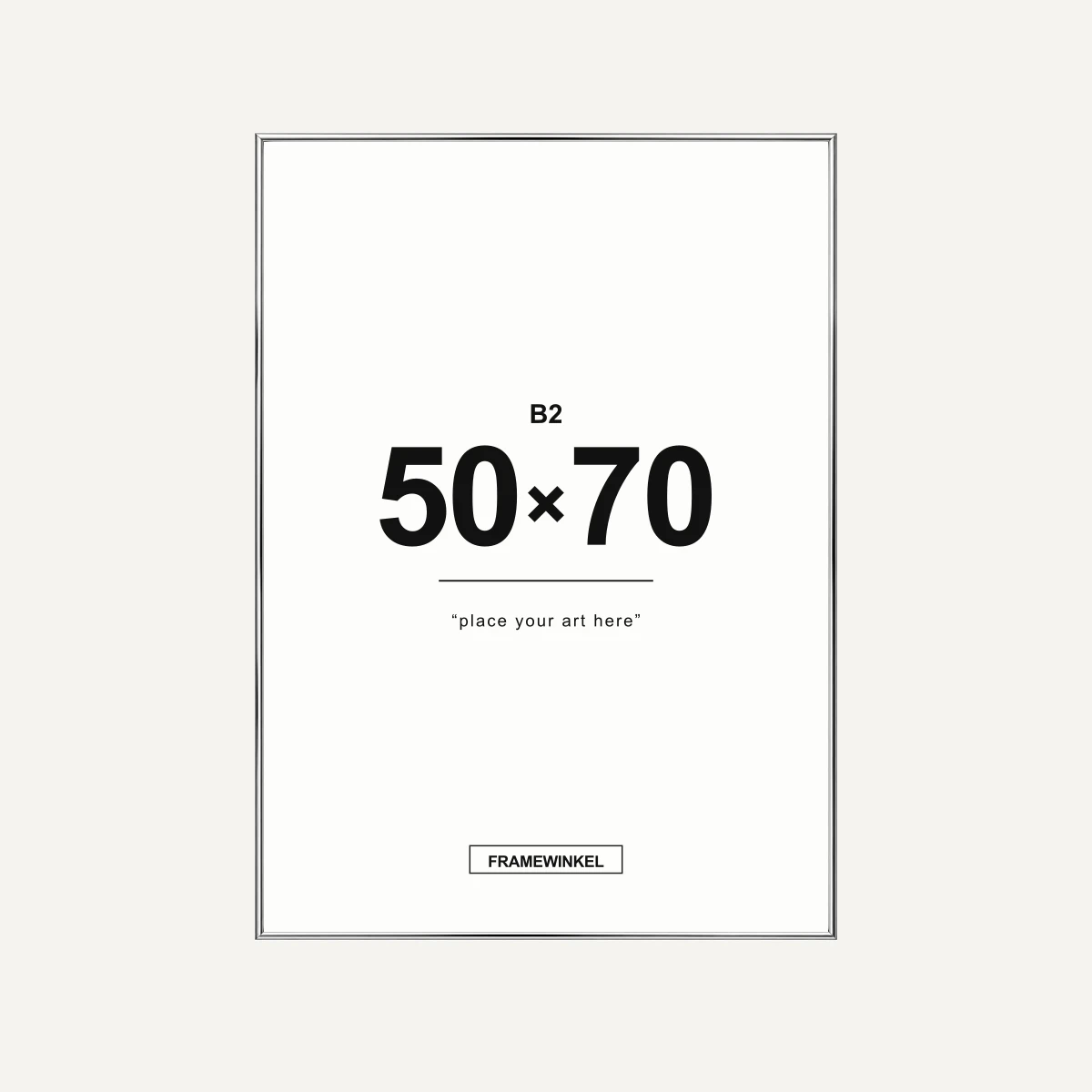 Zilveren fotolijst · 50 × 70 cm (B2)