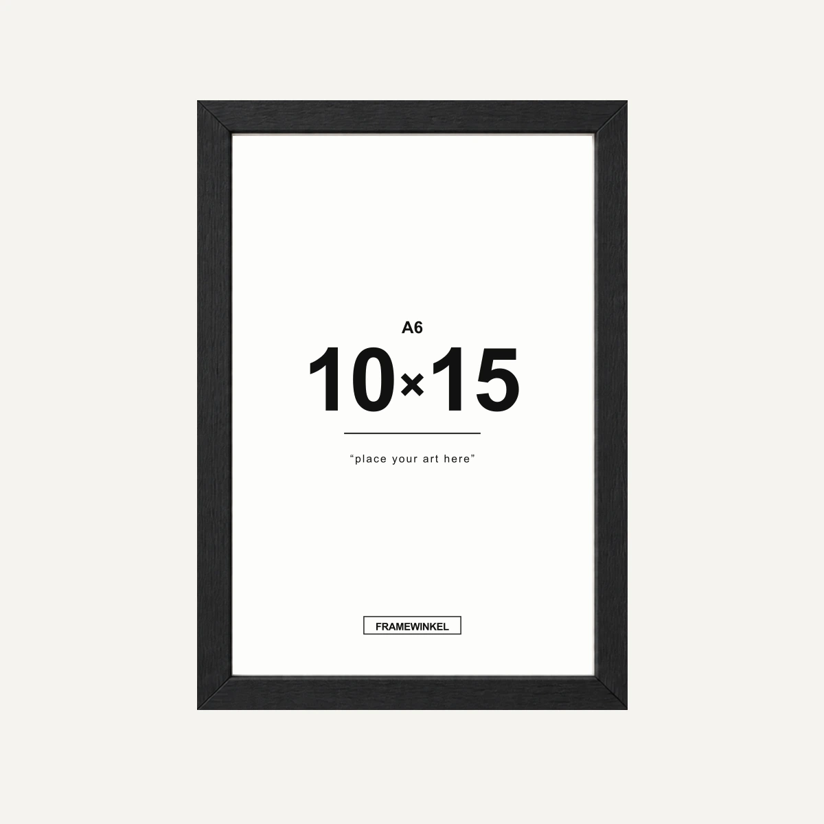 Zwarte fotolijst · 10 × 15 cm (A6)
