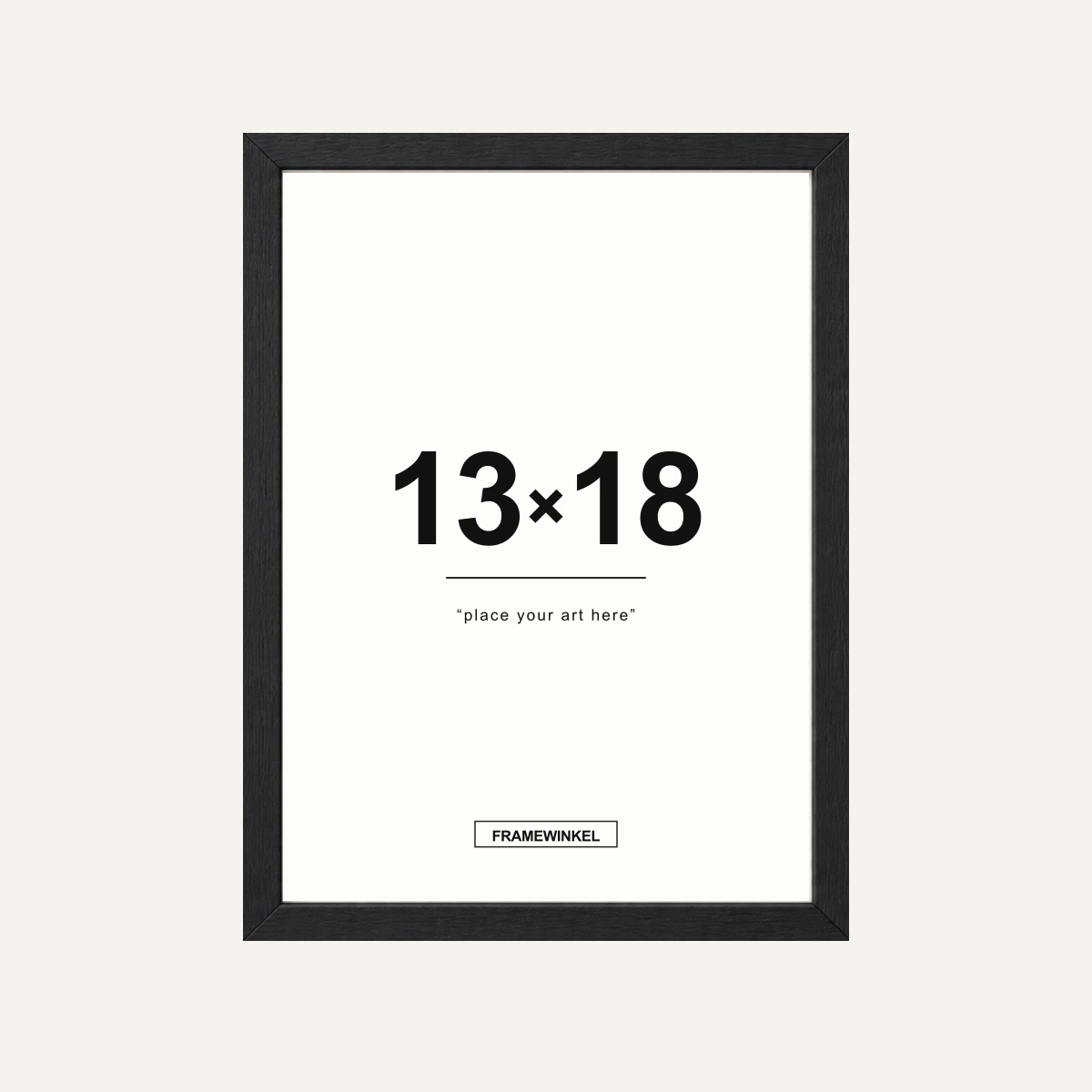 Zwarte fotolijst · 13 × 18 cm