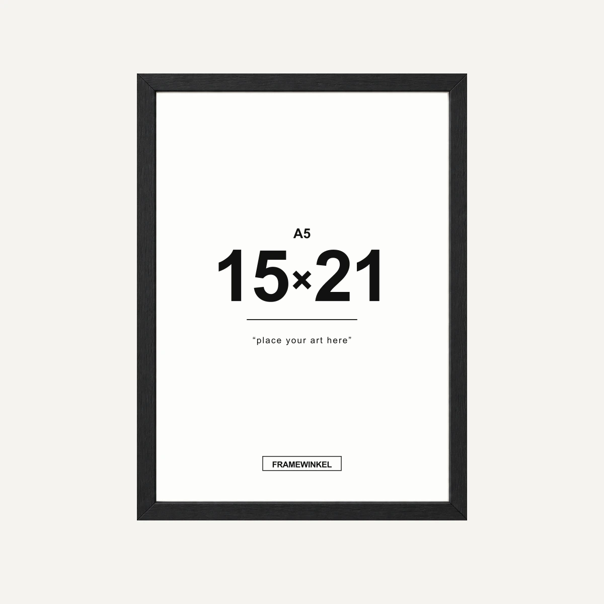 Zwarte fotolijst · 15 × 21 cm (A5)