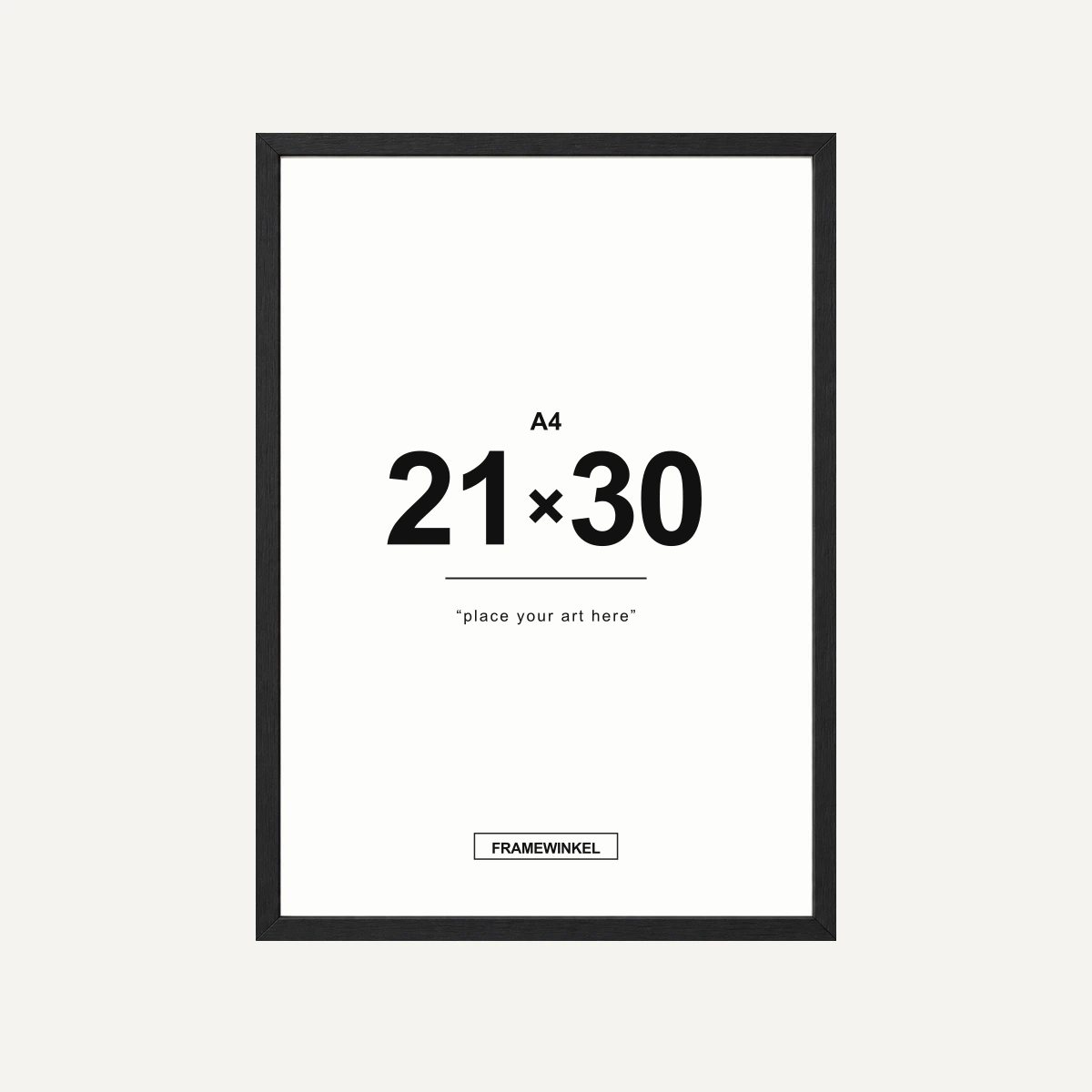 Zwarte fotolijst · 21 × 30 cm (A4)