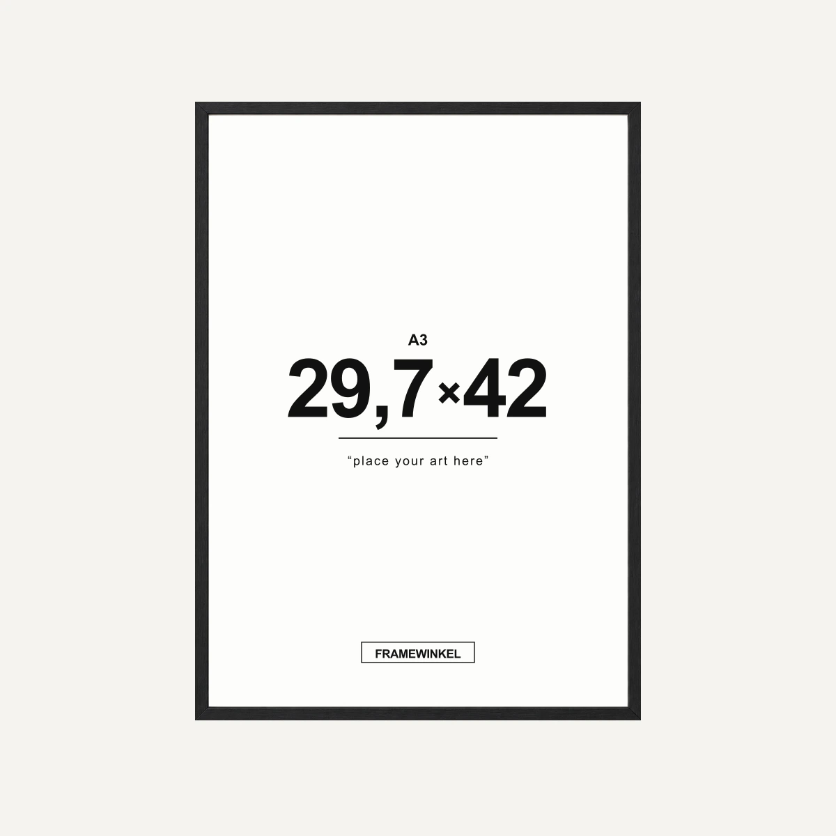 Zwarte fotolijst · 29,7 × 42 cm (A3)