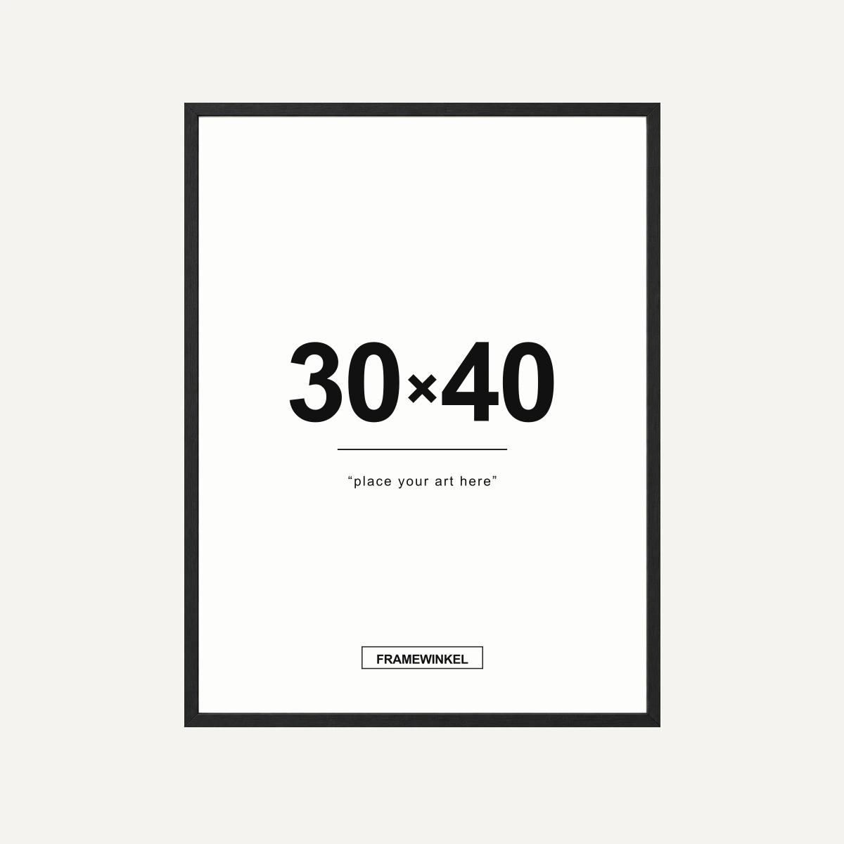 Zwarte fotolijst · 30 × 40 cm