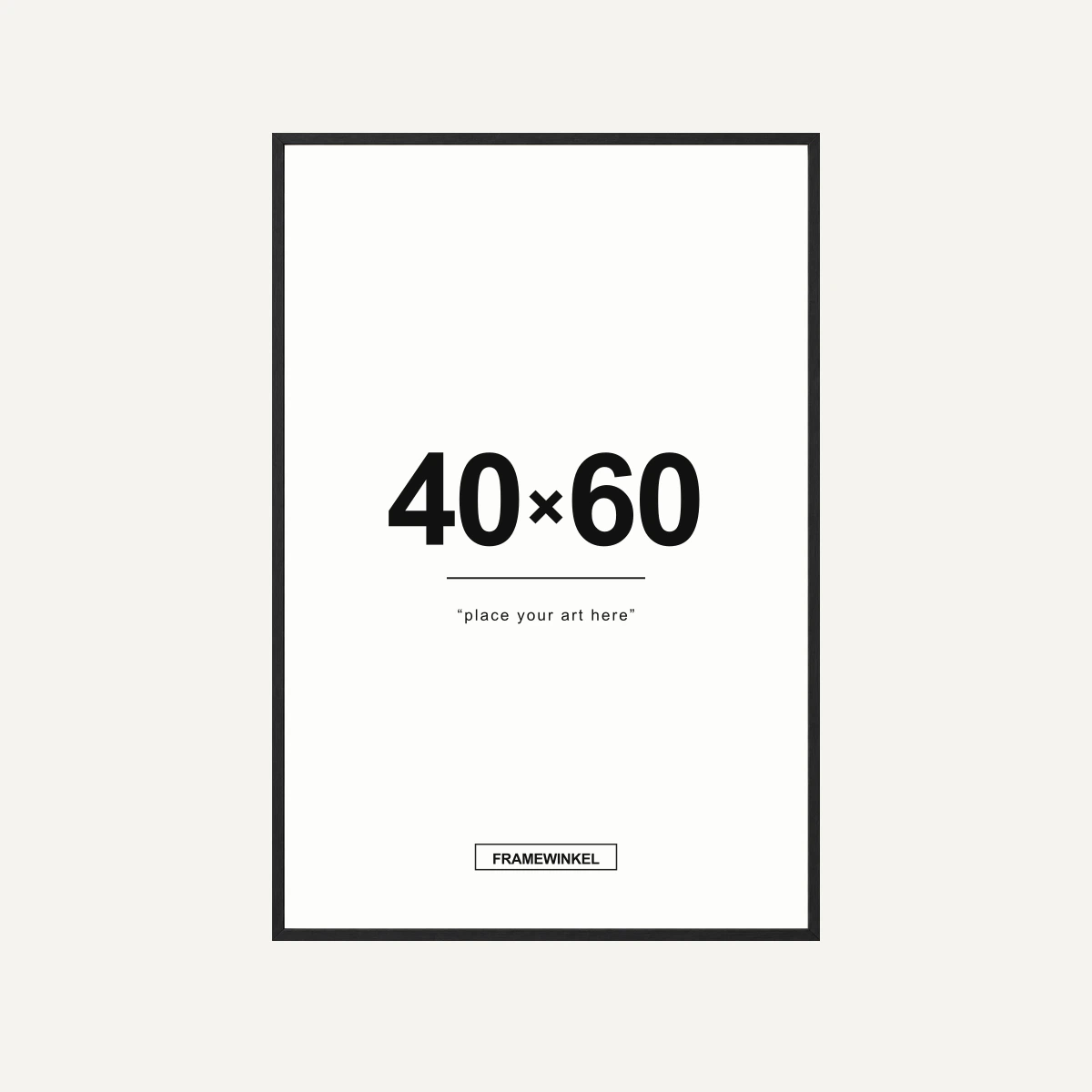 Zwarte fotolijst · 40 × 60 cm