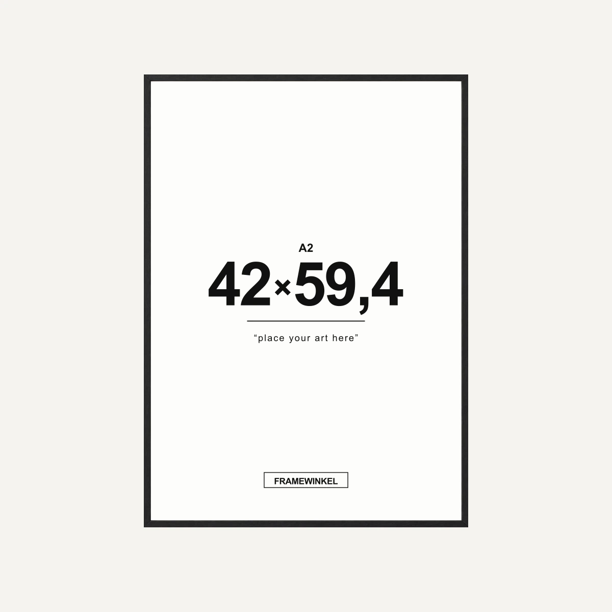 Zwarte fotolijst · 42 × 59,4 cm (A2)