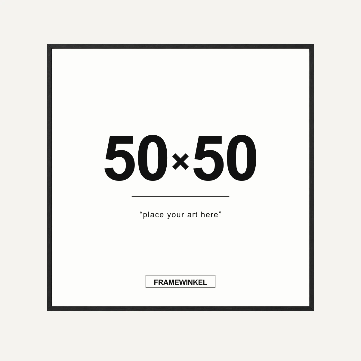 Zwarte fotolijst · 50 × 50 cm