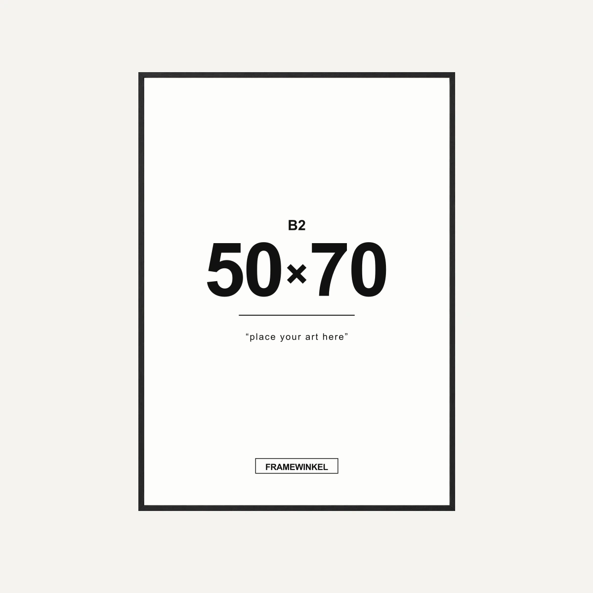 Zwarte fotolijst · 50 × 70 cm (B2)