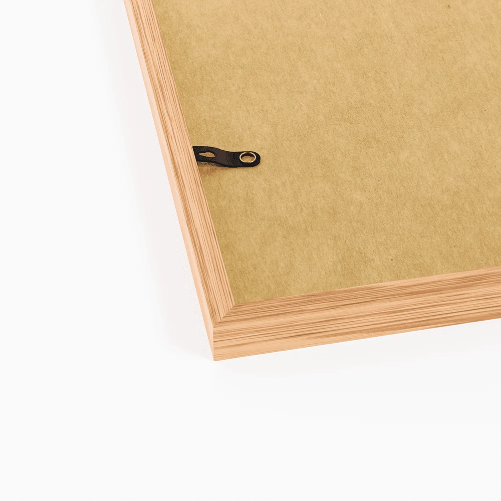 Originele Framewinkel-productfoto van de achterkant van de eiken lijst