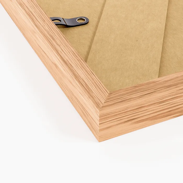 Eiken houten fotolijst 15x21 A5 Zijkant