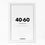 Witte houten fotolijst 40x60