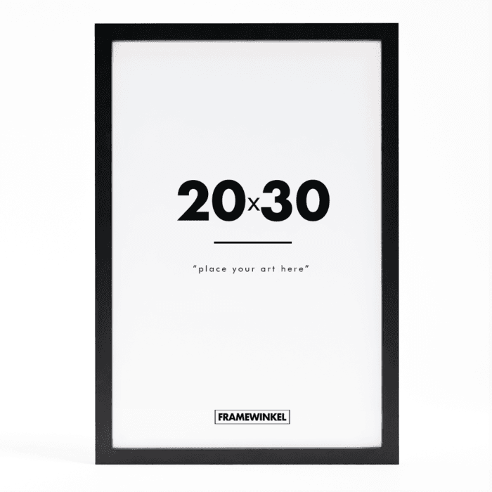 Zwarte houten fotolijst 20x30