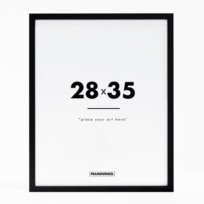 Zwart houten fotolijst 28x35