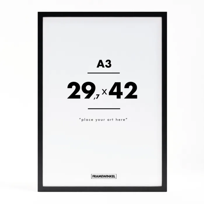 Zwart houten fotolijst 29,7x42 A3