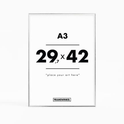 Zilveren metalen fotolijst 28,7x42 A3